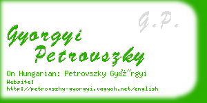 gyorgyi petrovszky business card